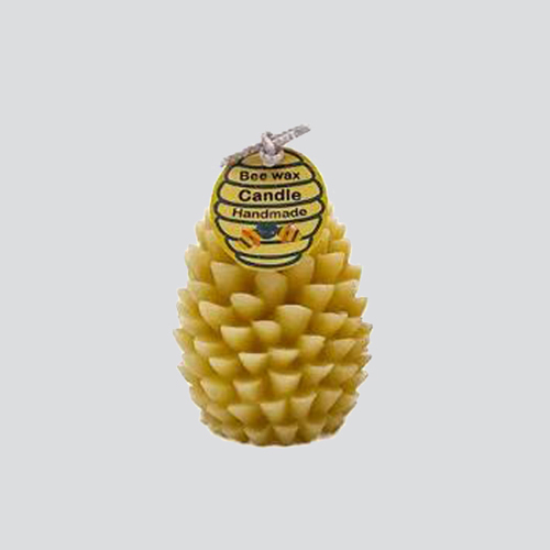 beeswax pinecone candles